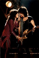 Steven Tyler and Joe Perry performing in concert together in the 1970s
